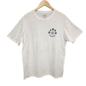 Banks Journal Graphic T-Shirt Mens L White Sun Flower Organic Cotton Surf Skate